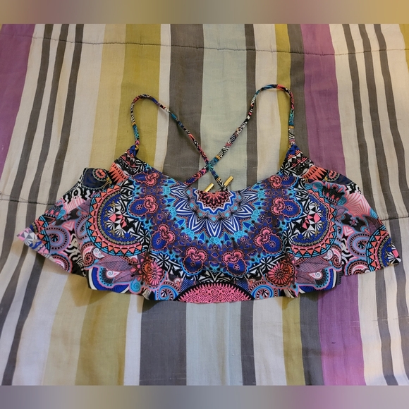 Red Carter Montezuma Flounce Swim Top, BNWOT, Size M - Picture 3 of 7